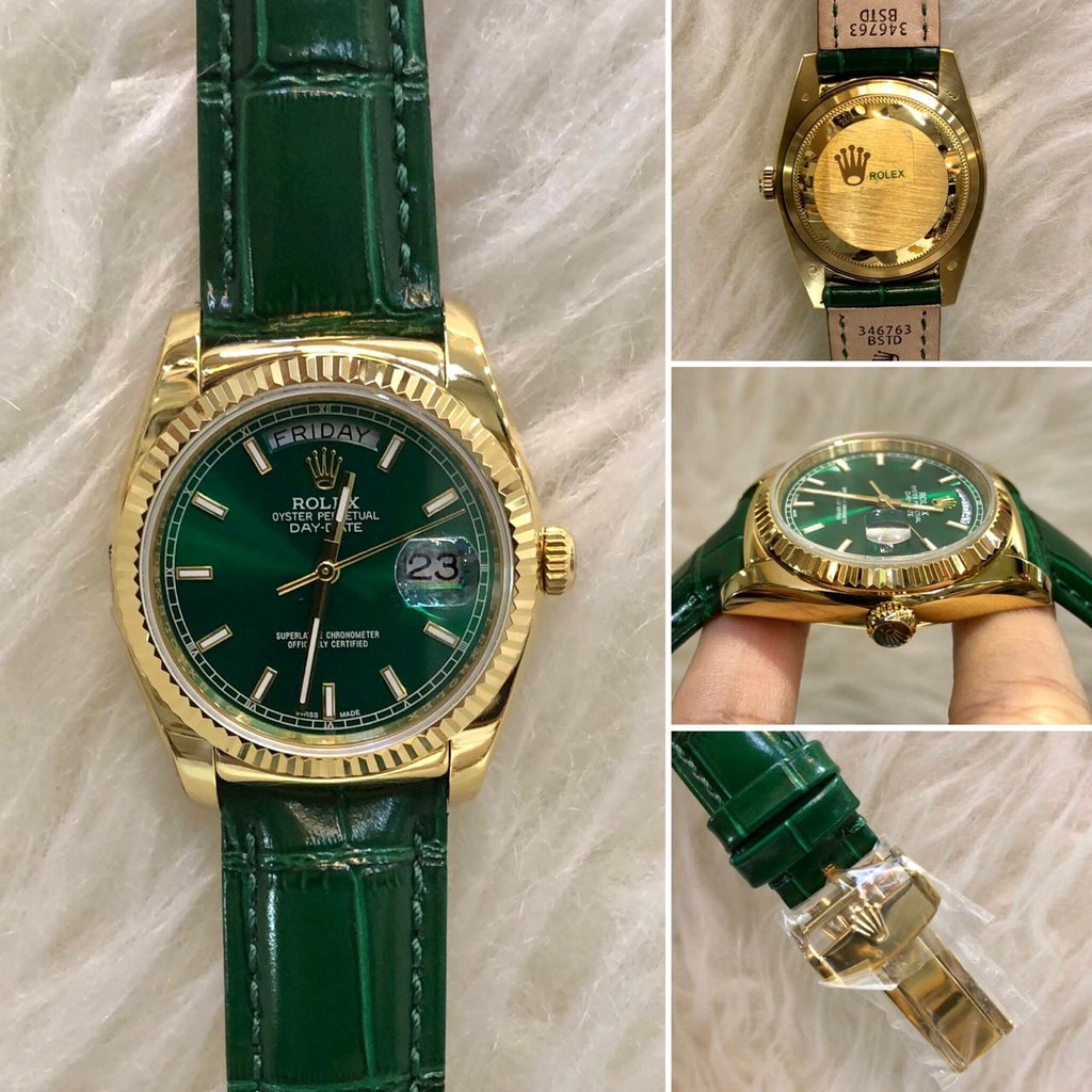 Big Sale Jam Branded Import Rolex Daydate Green Limited Edition Swiss Eta Clone ARF Factory Unisex
