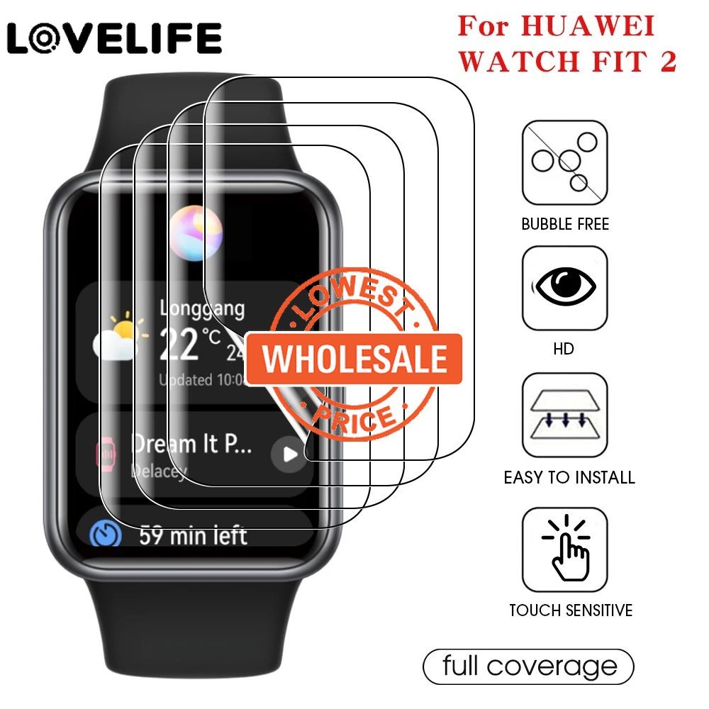 1pc Pelindung Layar Hydrogel Anti Sidik Jari Untuk Huawei watch fit 2