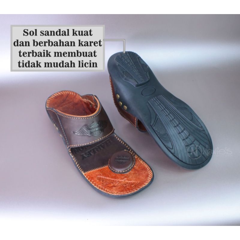 Sandal Kulit Harley Davidson Jamur