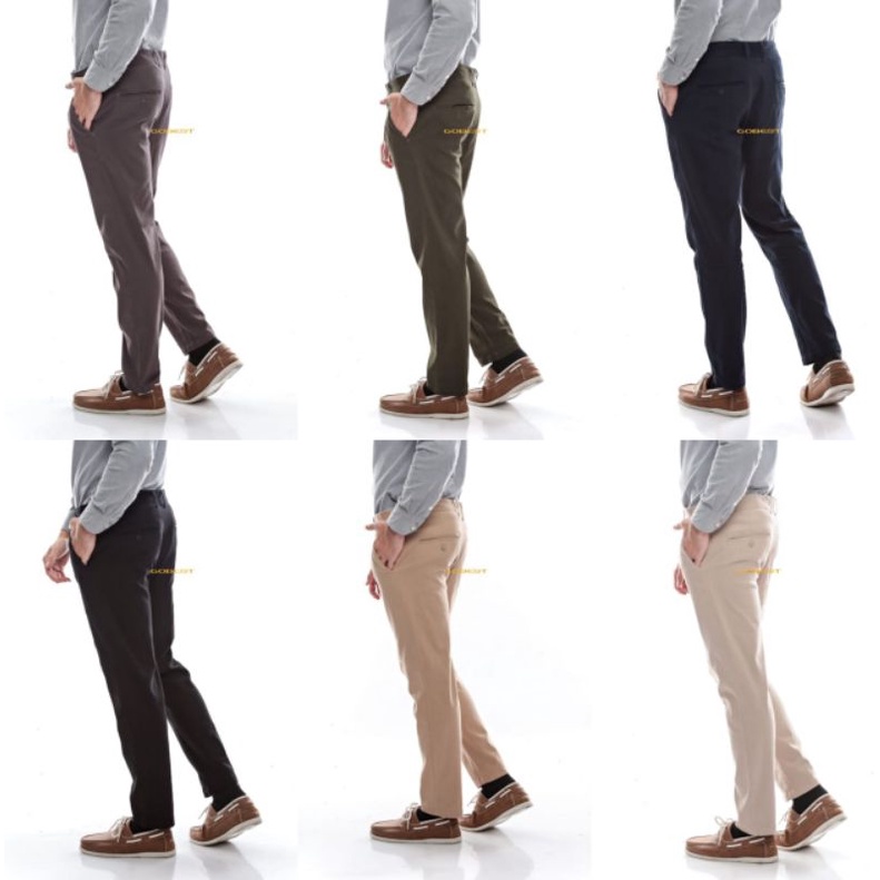 Celana Chino Panjang Pria Stretch 3% Happychild