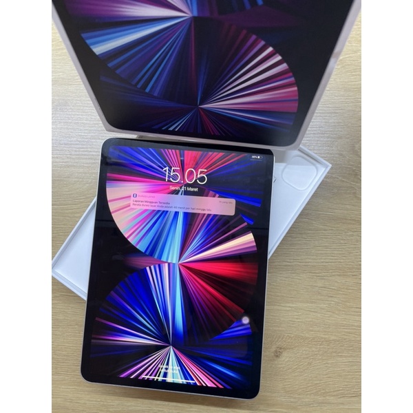Ipad Pro Apple 2021 128GB Chip M1 silver Second Garansi Aktif