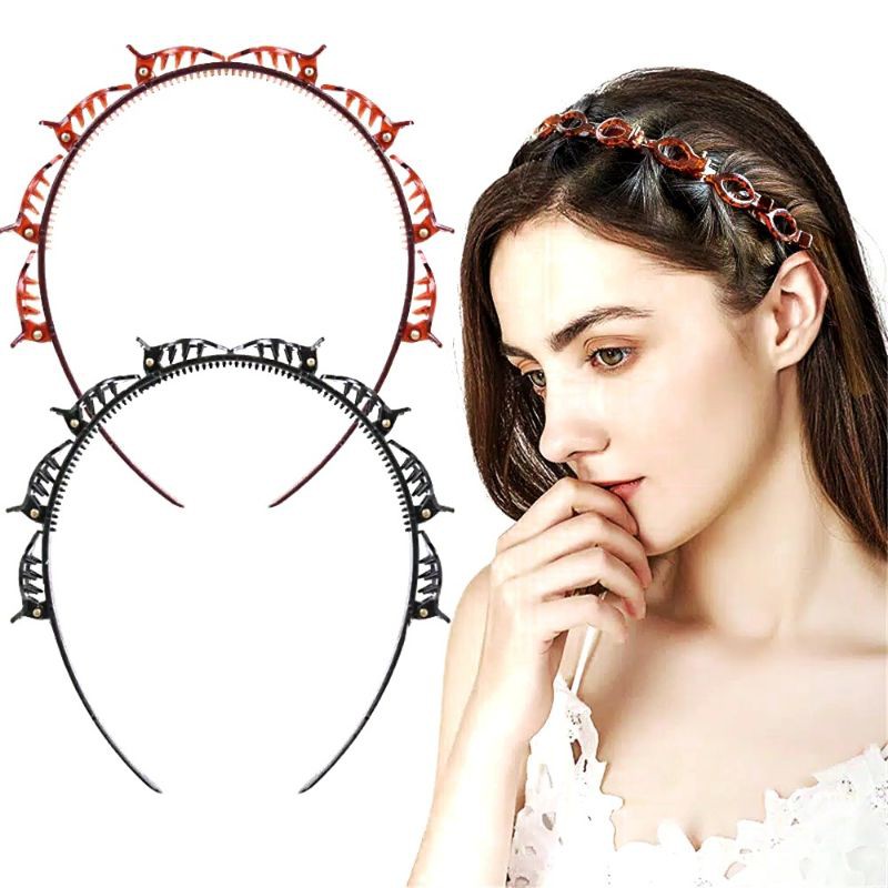 Bando Jepit Bando Kepang Ala Korea Korean Braids Twist Headband Jepitan Rambut Jepit