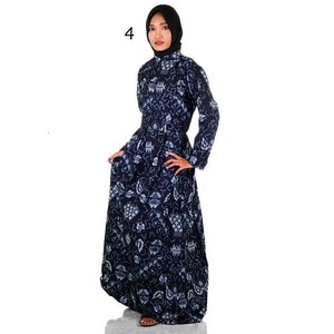 Gamis Muslim Batik I Busana Muslim Wanita Gamis Batik Syar'i Alya|No 4