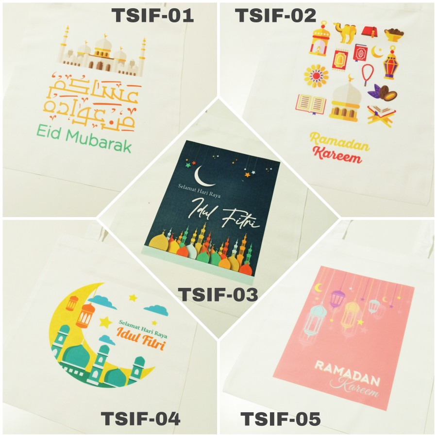 Tote Bag Print Idul Fitri Ramadhan Tas Lebaran Idul Fitri Souvenir Bag Tas Souvenir