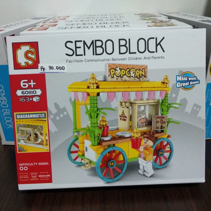 

SEMBO BLOCK Original Seri POPCORN Stall - 601110