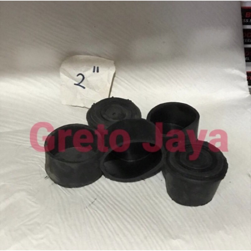 ( 2” ) Kaki Karet Bulat Hitam Kursi Tutup Pipa Aluminium Besi inch Kayu in Alas Meja Penutup Almini