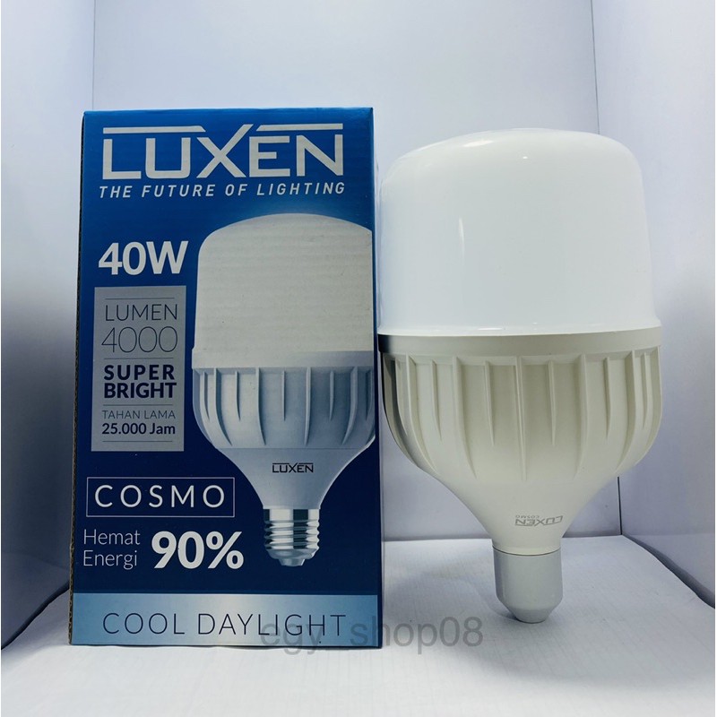 lampu led 40 watt garansi 1 Tahun luxen sangat terang putih/kuning