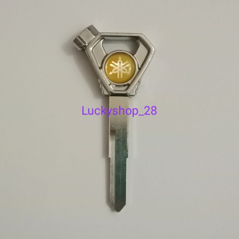 Bahan kunci motor variasi Yamaha Xeon + tutup magnet ( KANAN )-Kuning