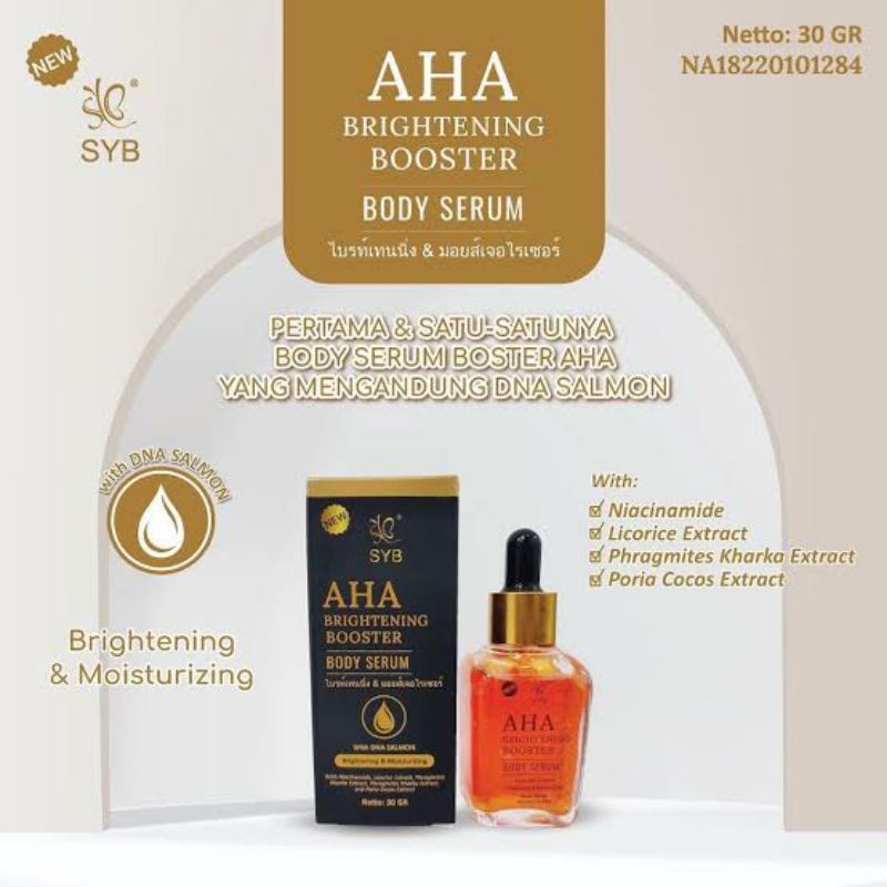 SYB AHA Brightening Booster Body Serum 30Ggr