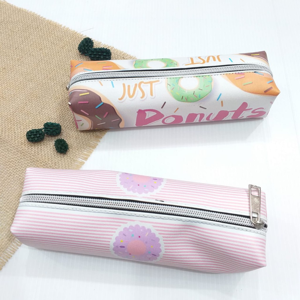 Jual Tempat Pensil Kotak Pensil Resleting Pcrf Motif Donut