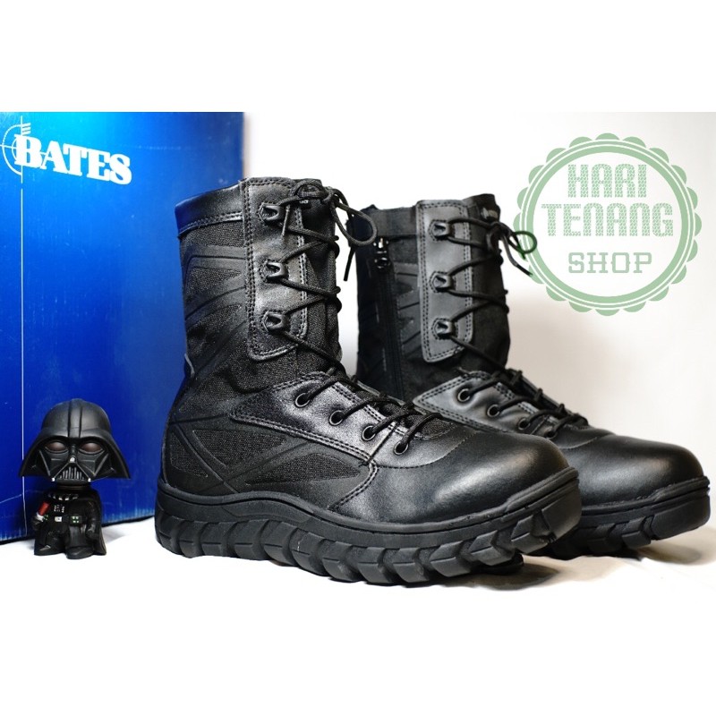 ( BATES) Sepatu tactical Boots army/sepatu PdL TNI POLRI 9inc import/Sepatu PdL pria wanita import warna hitam anti selip dan waterproof