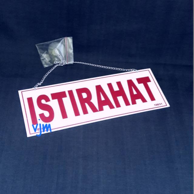 

Plat Acrylic ISTIRAHAT (22x8cm) 1sisi/muka