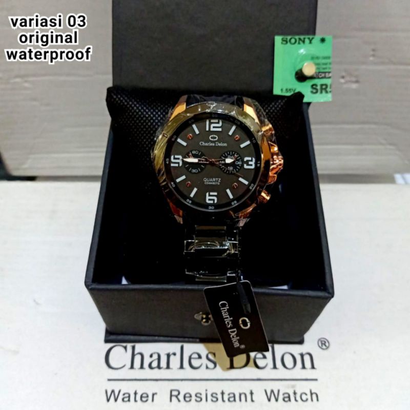 jam tangan Charles delon Rante cowok original waterproof by zellshop