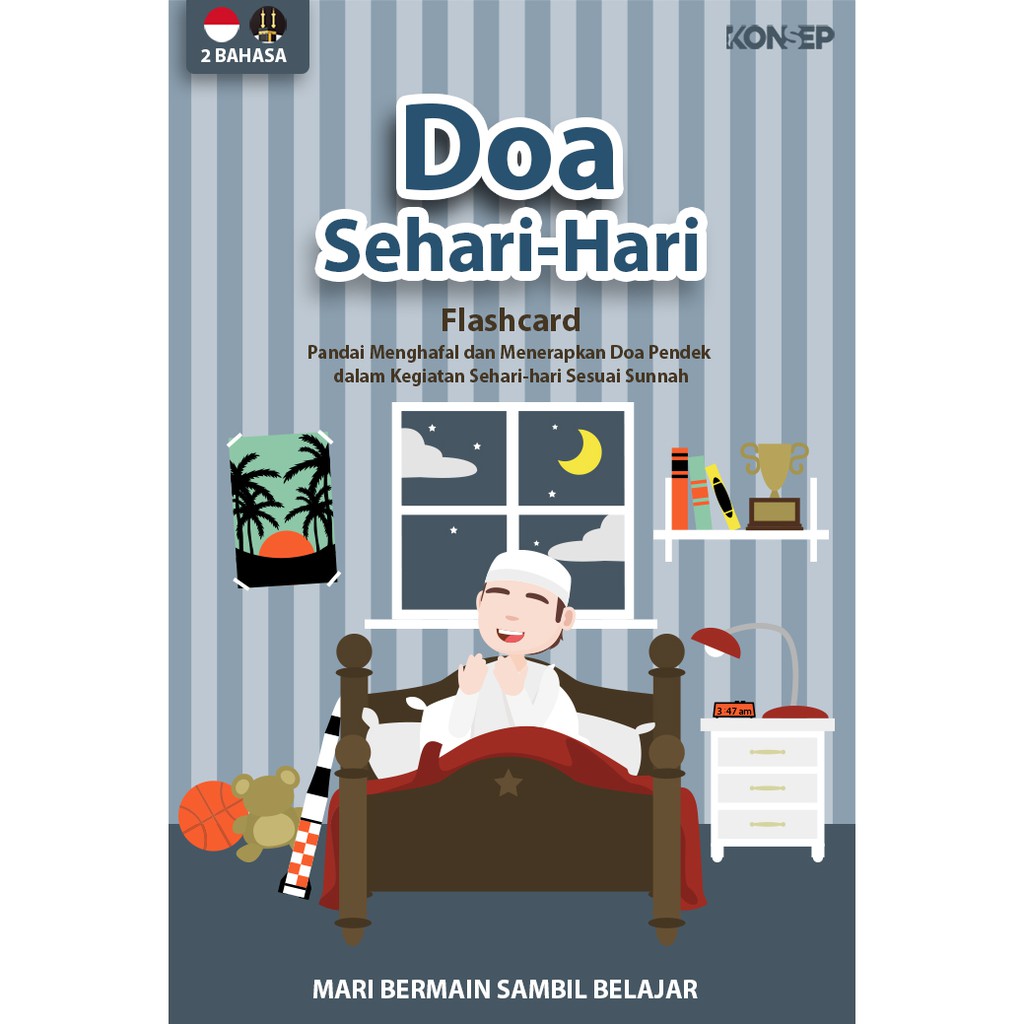 [1KG=10PCS] Konsep Flashcard Doa Sehari-Hari / Flash Card / Mainan Edukasi Kartu Pintar Anak