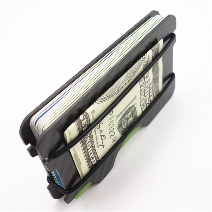 Slim Aluminium Credit Card Holder Money Clip RFID Blocker