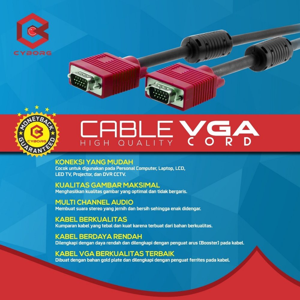 CYBORG Kabel VGA 5Meter