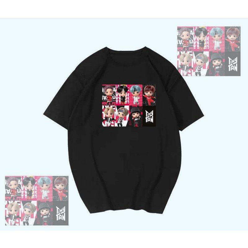 T-SHIRT/TUMBLR TEE BT21 TINY TIN / UNISEX OVERSIZE 30S PREMIUM