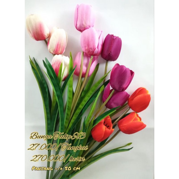 Bunga Tulip - Bunga Artifisial - Bunga Tulip Mini