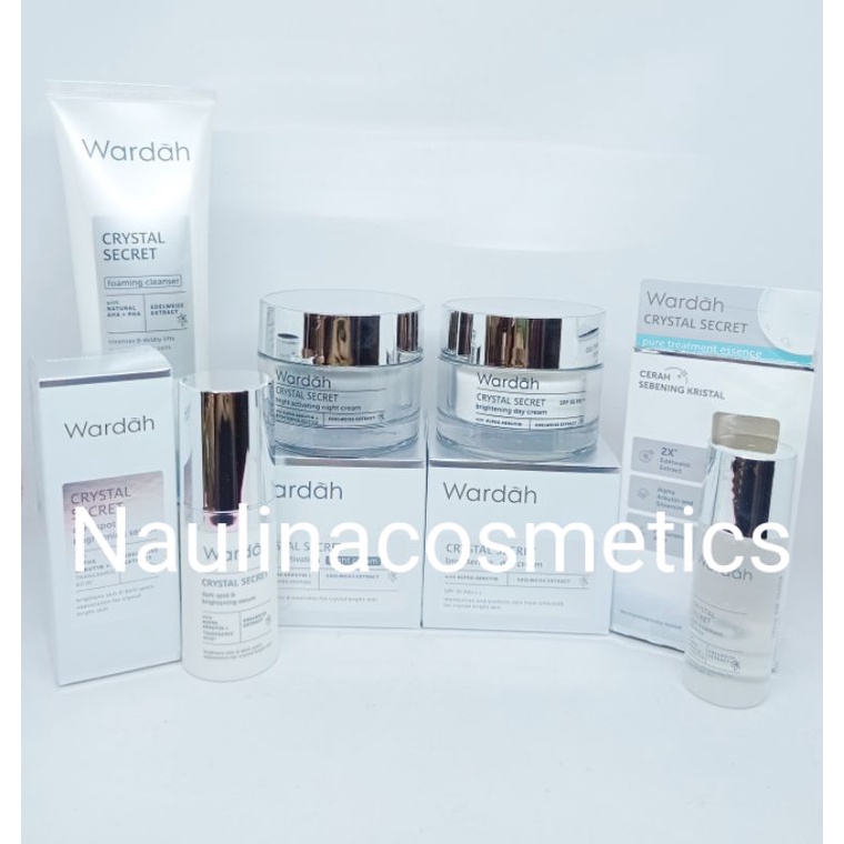 ( READY) Paket Cream Penghilang Flek Hitam Di Wajah / Paket Wardah Crystal Secret Cream Untuk Mencer