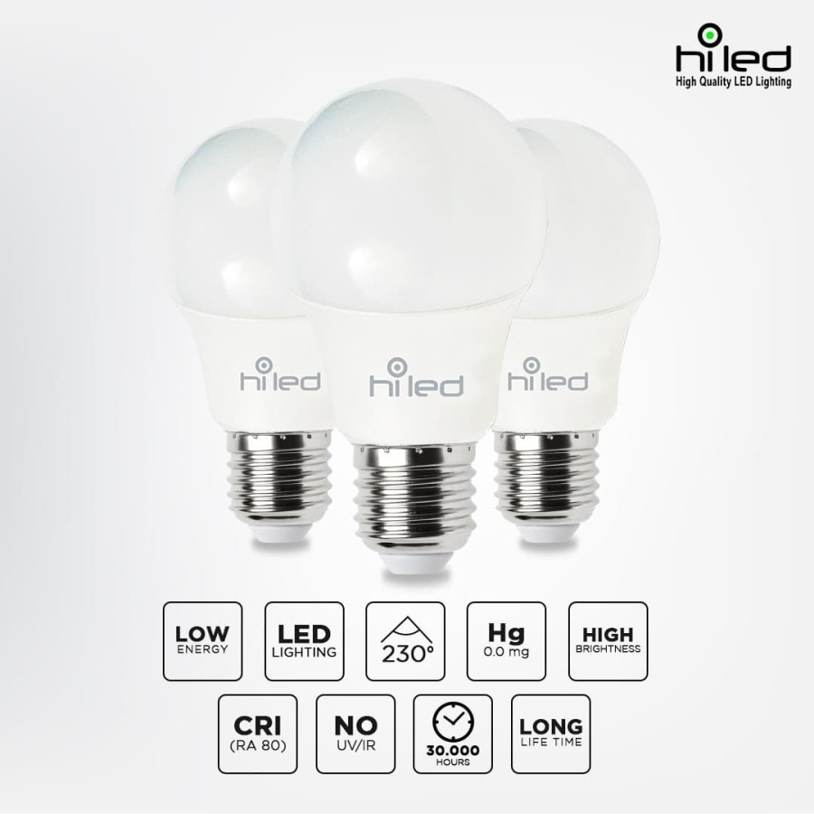 Lampu Bohlam LED / 5 Watt Putih Natural / Hemat Listrik / A3