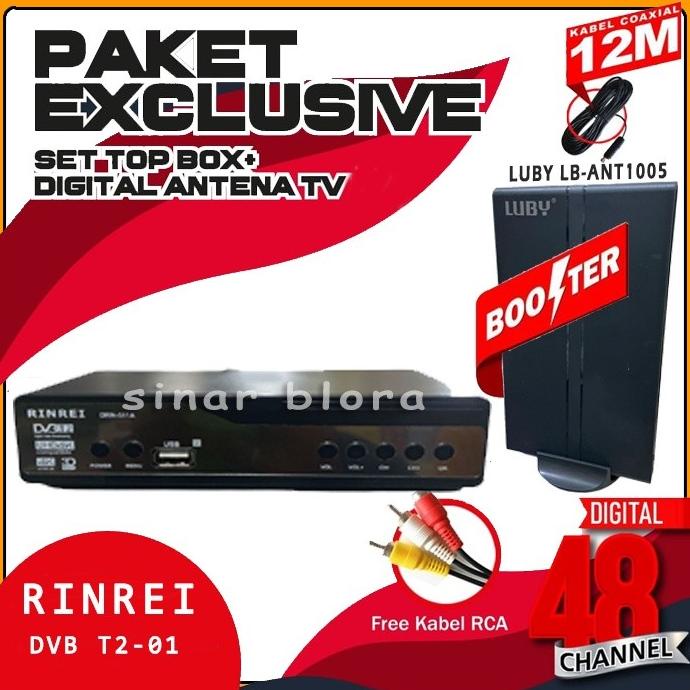 WK785 PAKET SET TOP BOX RECEIVER TV LENGKAP ANTENA TV SIARAN DIGITAL B DFSD354564