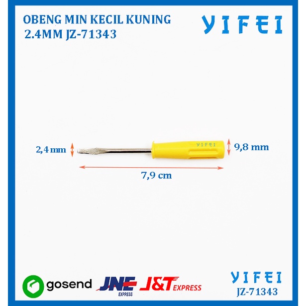 OBENG MIN KECIL KUNING 2.4MM YIFEI-71343