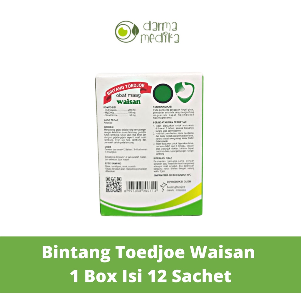 Bintang Toedjoe Waisan Obat Maag Box Kecil