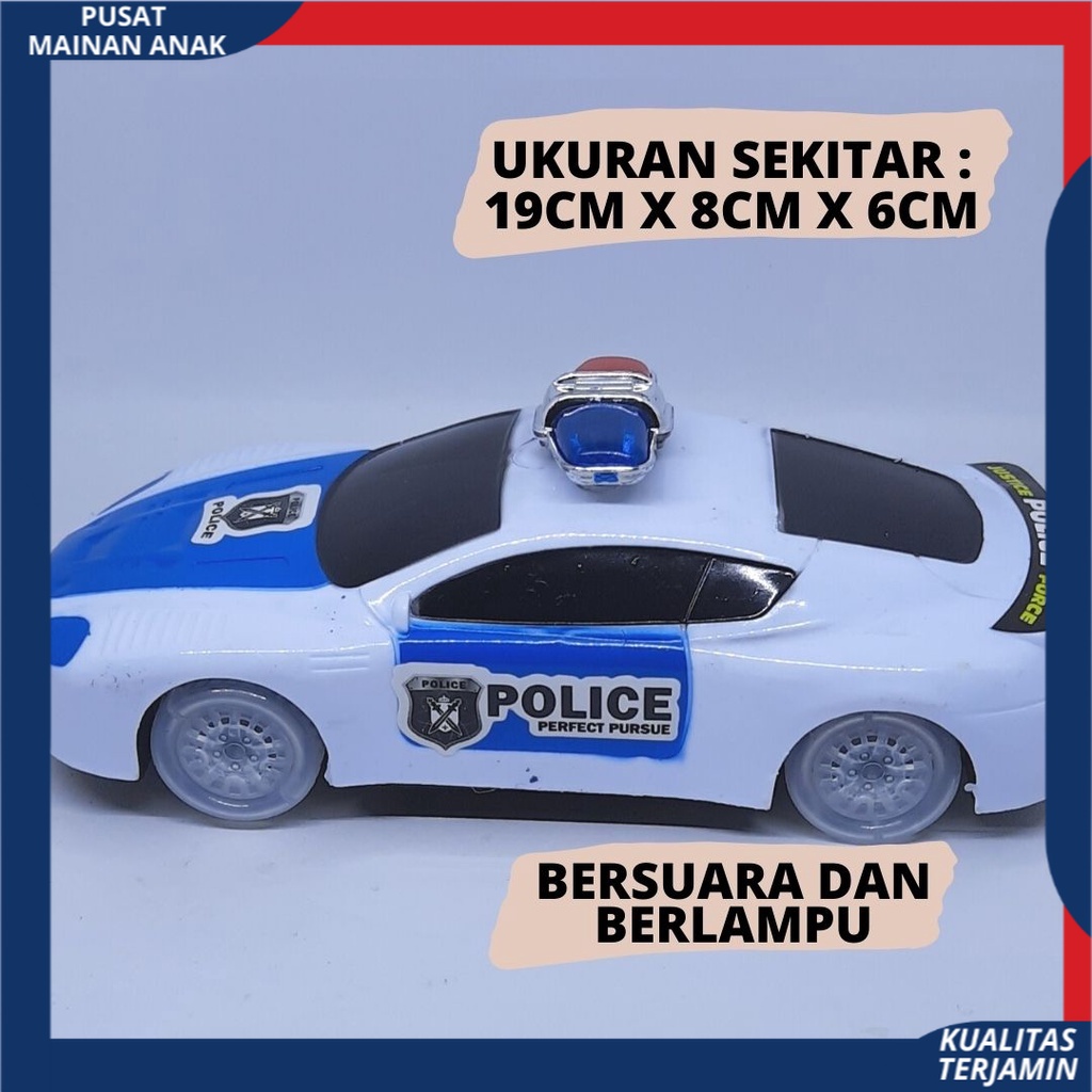 PROMO Mobil Polisi Ban Nyala Musik Lampu Jalan Baterai Police Car Mainan Anak Mobilan Polisi MURAH