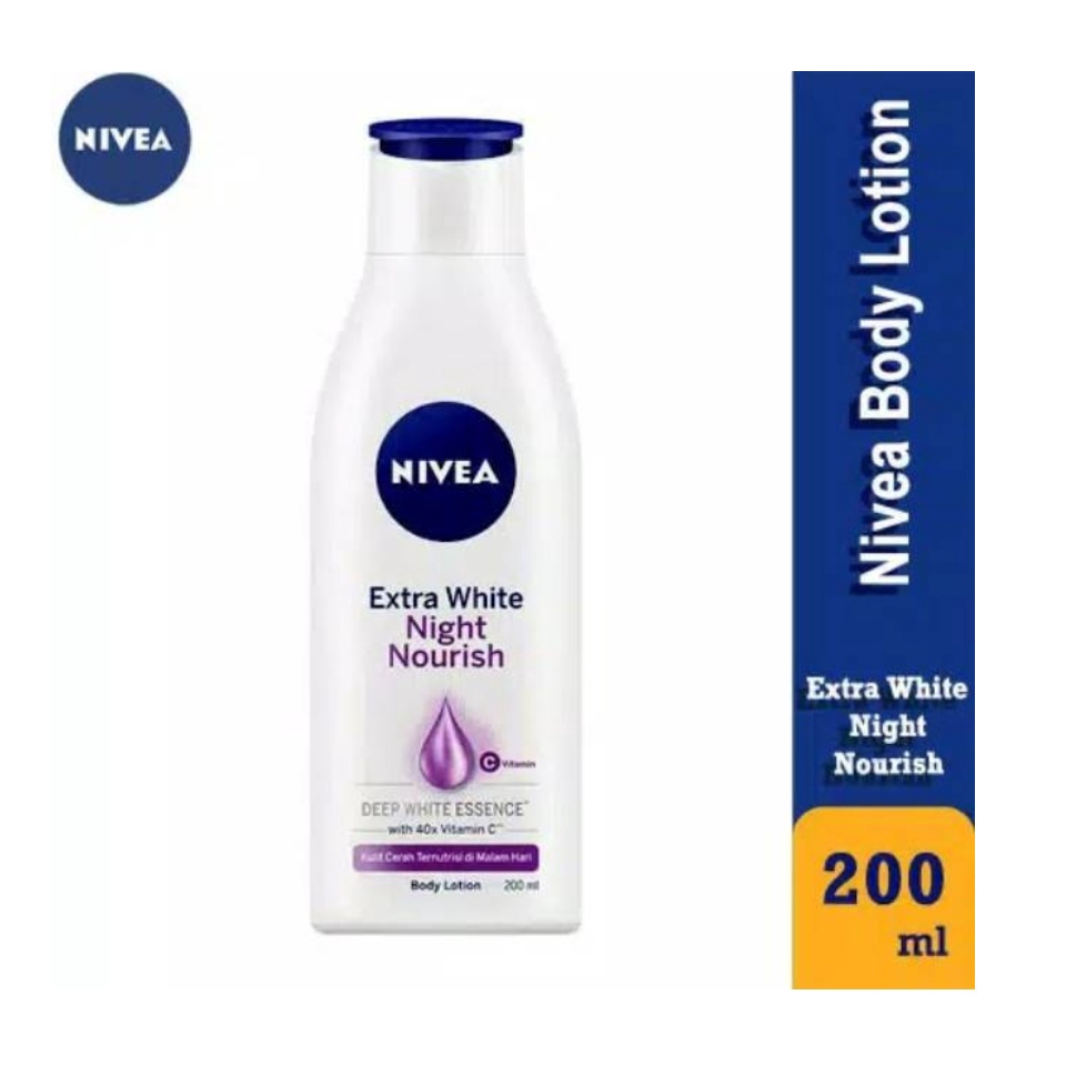 Promo Harga Nivea Body Lotion Extra White Night Nourish 200 ml - Shopee