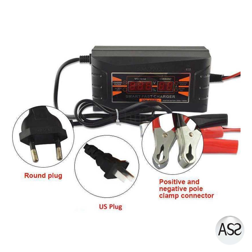 ASS Shop - Taffware Charger Aki Mobil Acid Digital Smart Battery Charger 12V6A