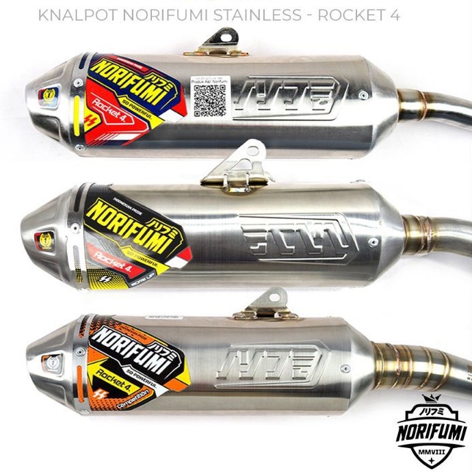 Knalpot Norifumi Rocket 4 Stainles Original Standar KLX 150 DT BF CRF 150 WR155