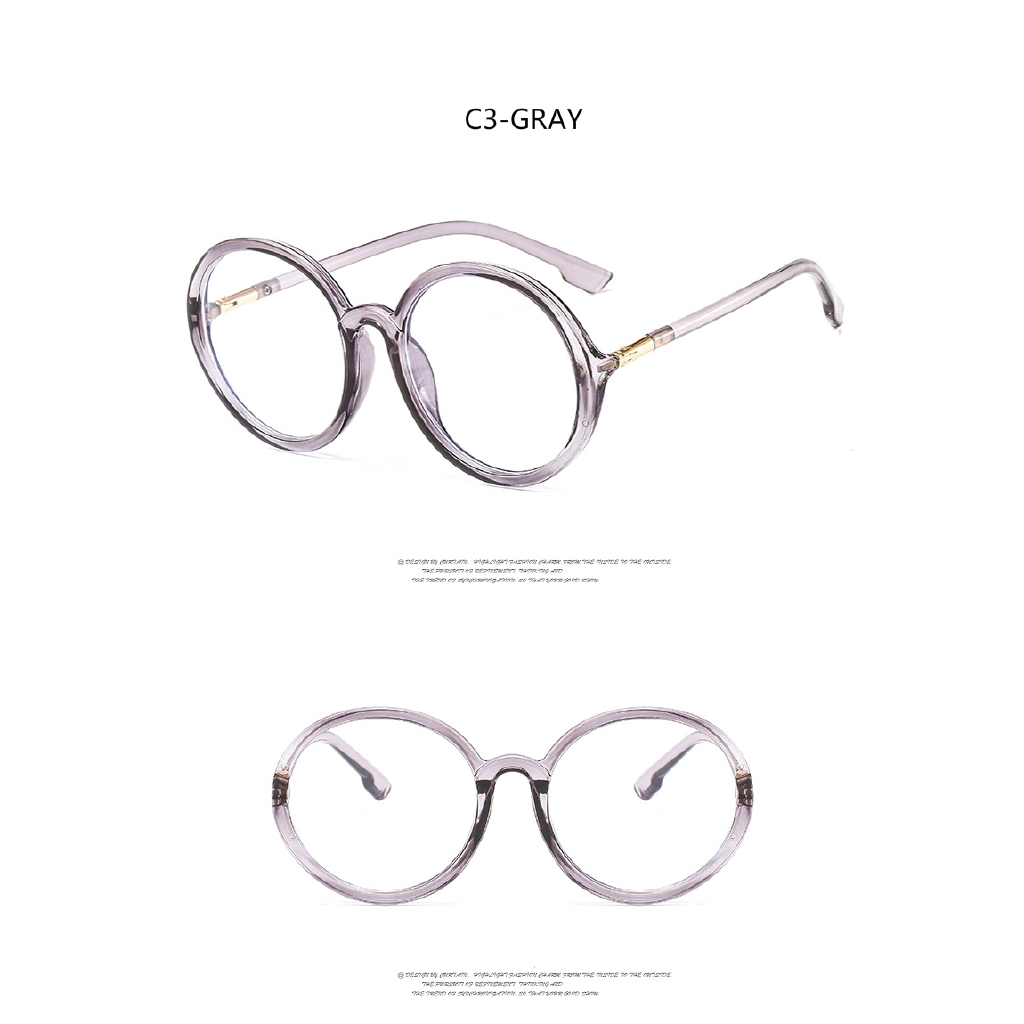 metal hinge anti-blue light round large frame 2020 new fashion men and women glasses