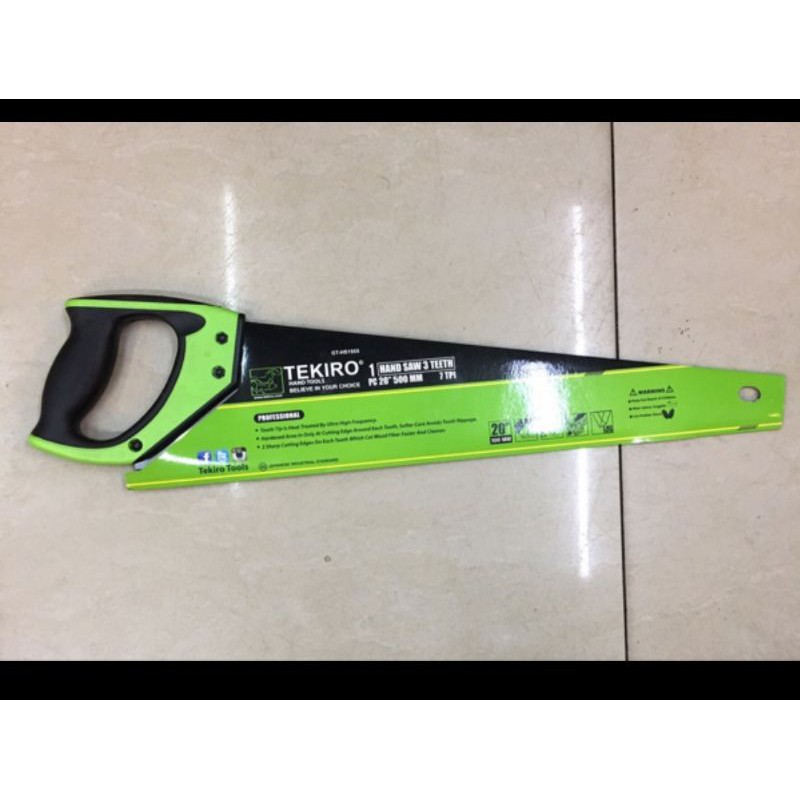 (TEKIRO) Gergaji Kayu 3 Mata 20"