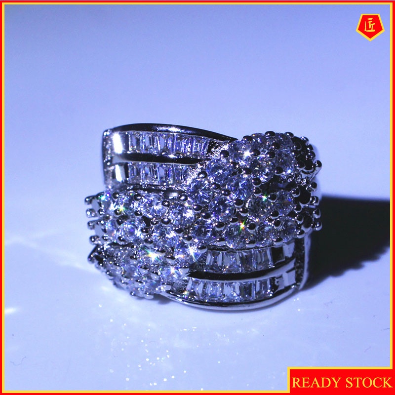 [Ready Stock]Creative Personality Full Diamond Ring