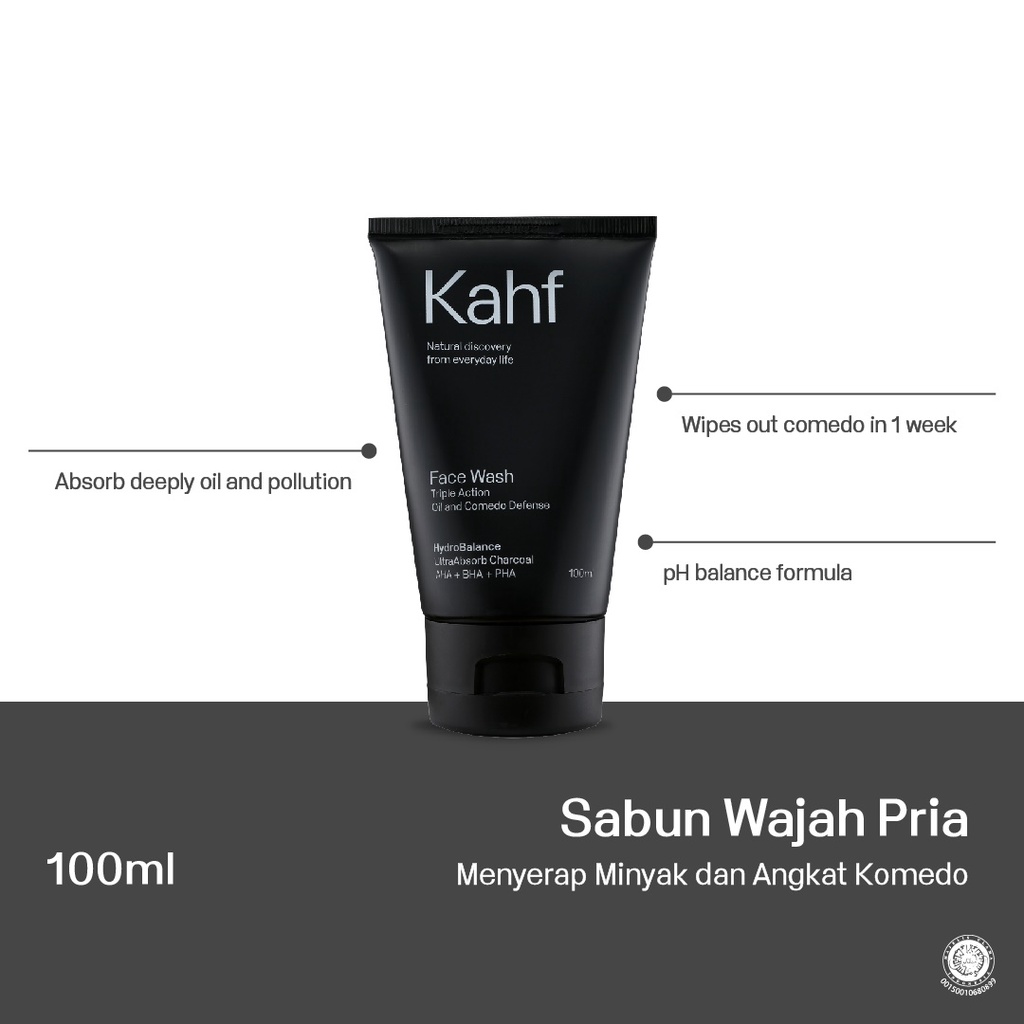 KAHF Triple Action Oil and Comedo Defense Face Wash 100ml