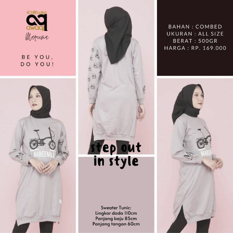Sweater Tunik - Long Tunik - Long Jaket - Jaket Sweater wanita  - Baju Hangat Wanita