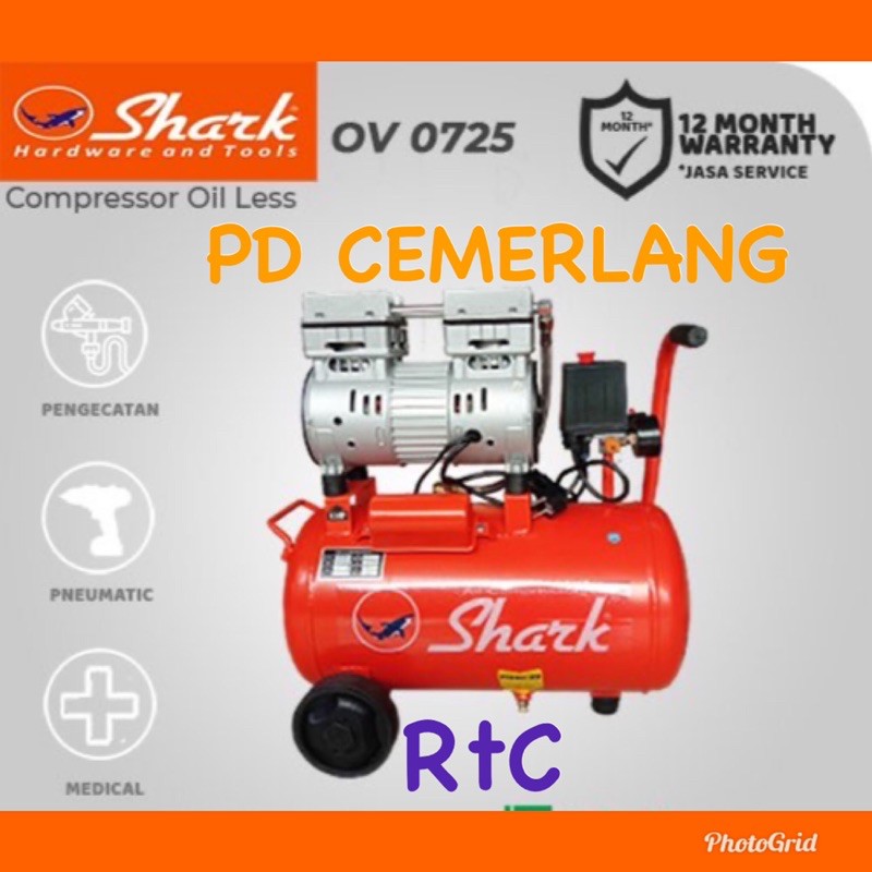 compressor oilless shark tanpa oli silent shark lakoni promo kompresor udara