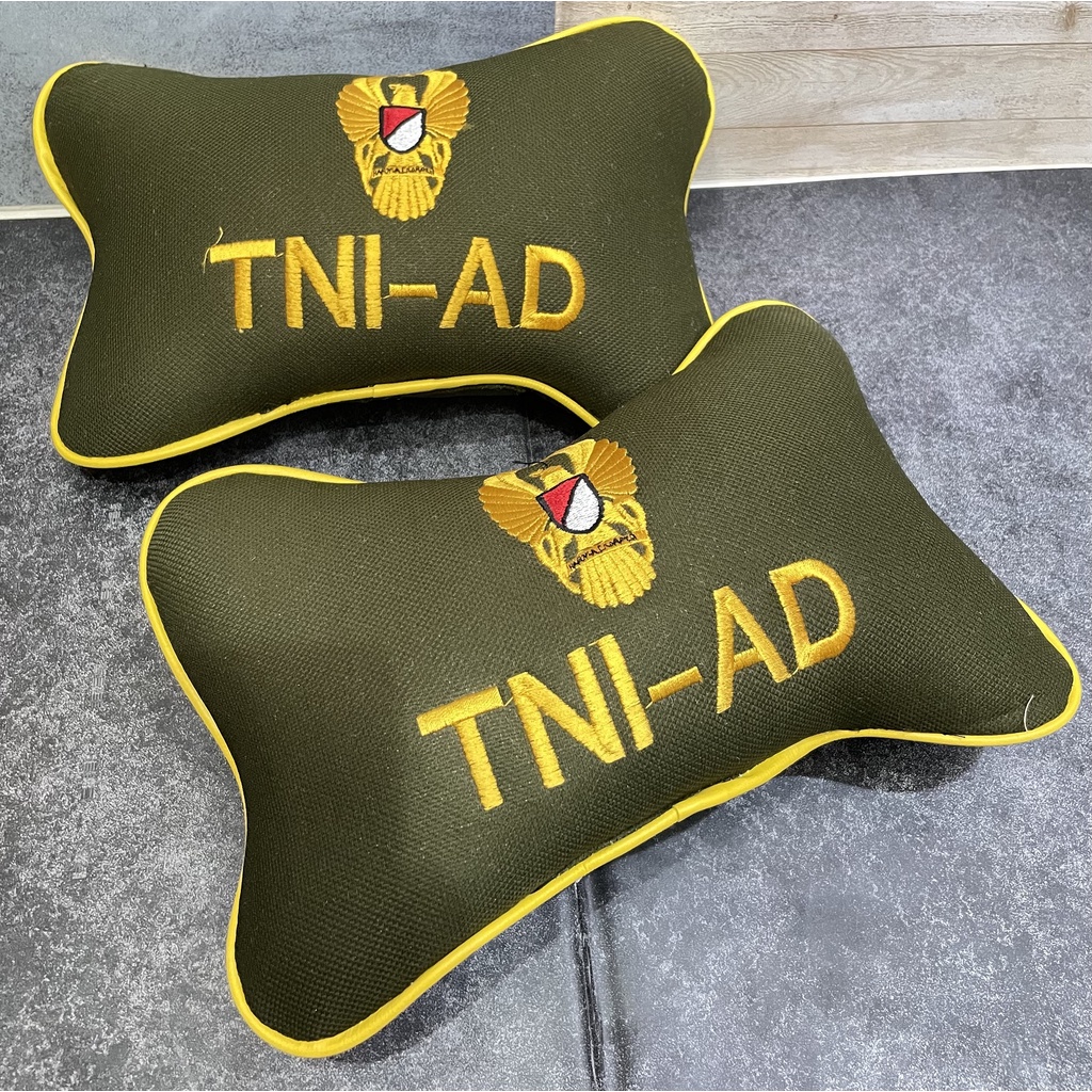 Bantal Mobil TNI AD Hijau - Bantal Mobil - Bantal Kepala TNI AD