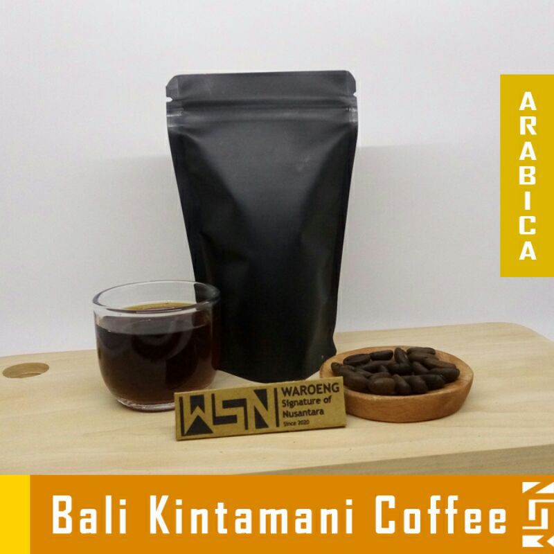 

Kopi Arabika Kintamani Bali Arabica Roasted Coffee Beans Biji dan Gilingan 100 g