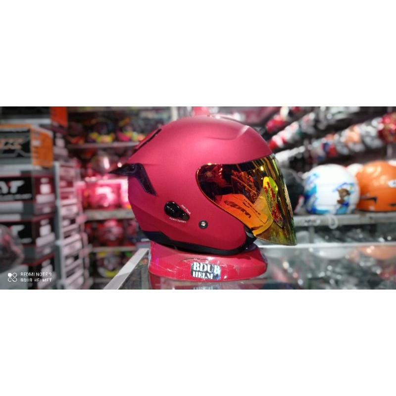 Helm kyt kyoto r red dof paket ganteng 100% original sni-dot-1