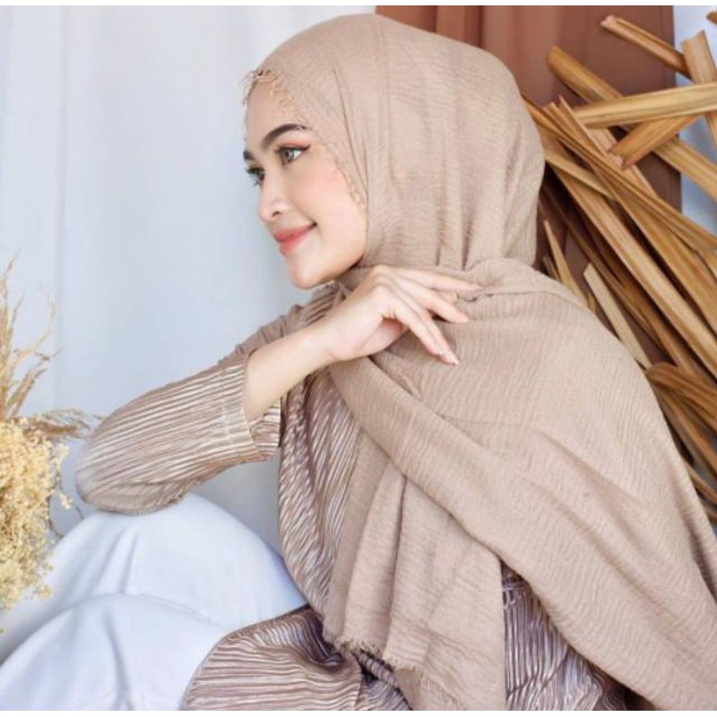 Hijab Pashmina Crinkle Terbaru