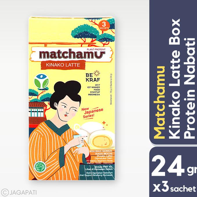 

Matchamu - Kinako Latte 3 x 24gr (Box of 3 sachets) - Minuman Sehat