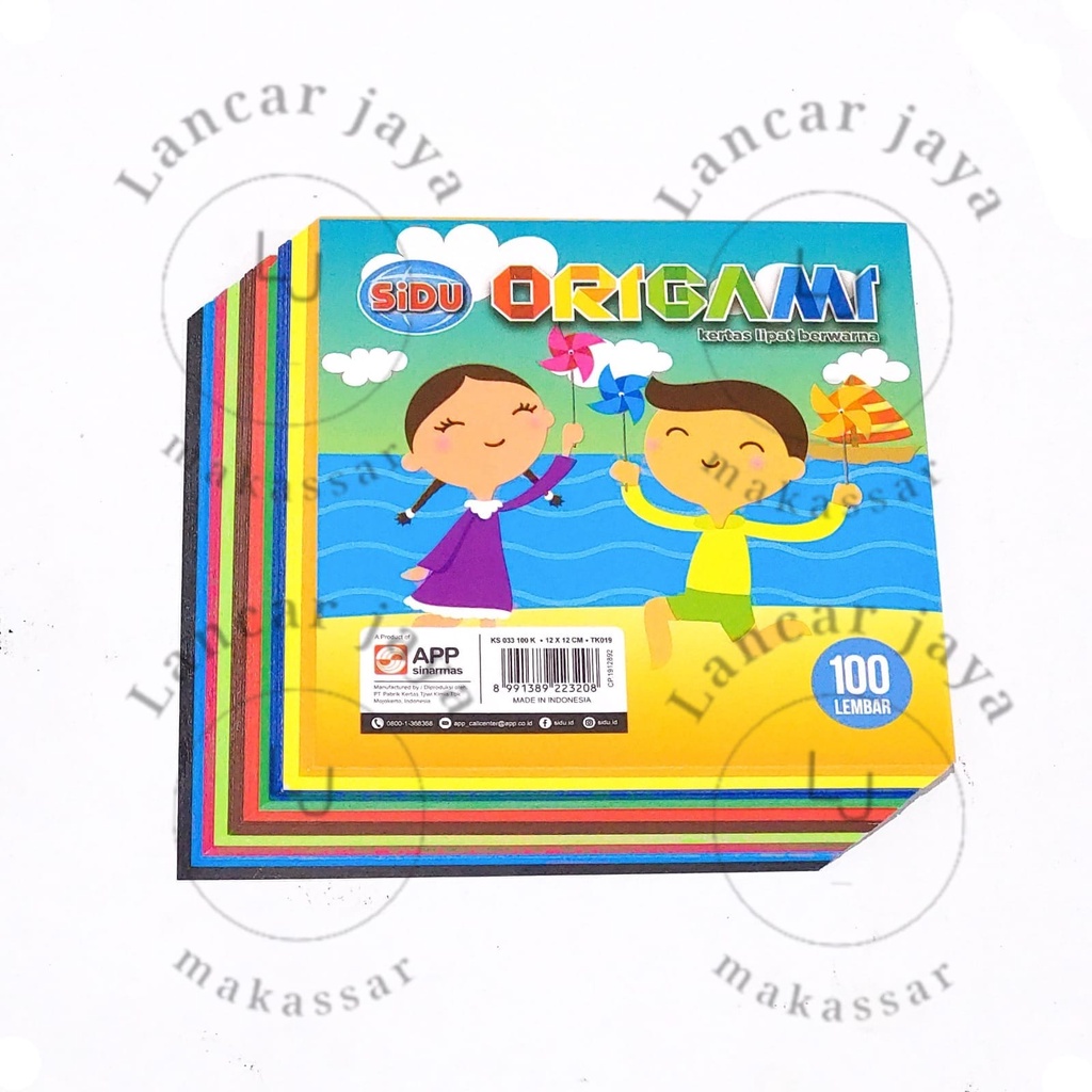 

Kertas Melipat / Origami SIDU 12 X 12 cm (1 pak / 100 lembar)