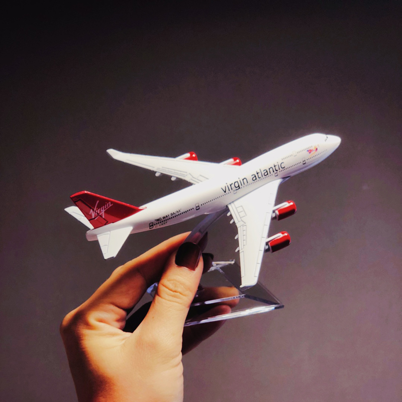 Virgin Atlantic B747 UK Boeing 747model Pesawat Die-cast Metal Plane Model 16CM