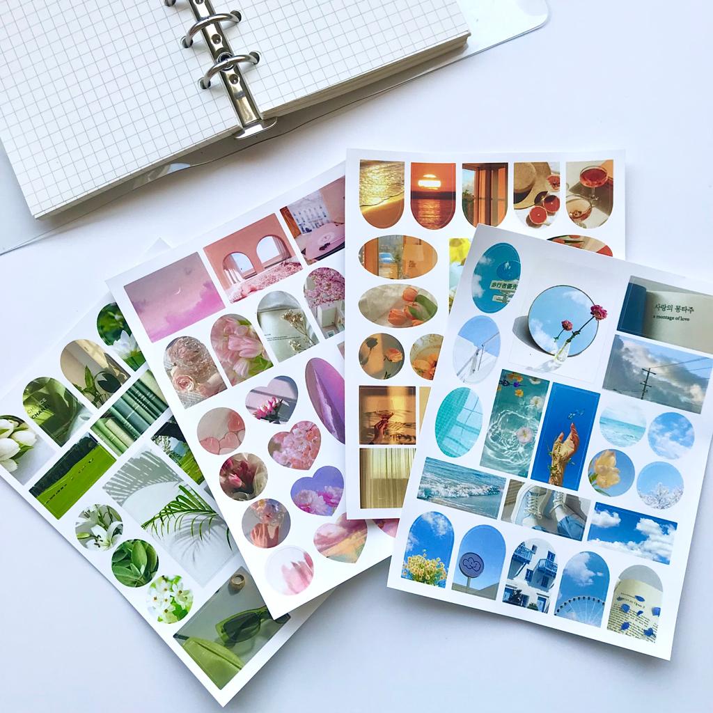 

Sticker journal aesthetic/ stiker mood warna warni untuk dekorasi scrapbook