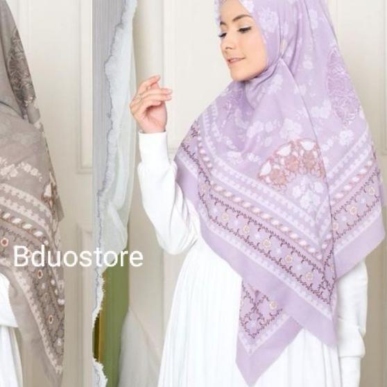 01. jilbab motif jumbo syar'i, kerudung segi empat motif 130 x 130, jilbab segi empat motif terbaru,