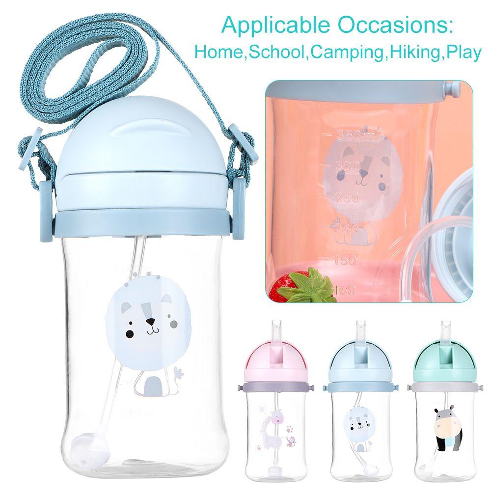 Suyo Botol Minum Dengan Sedotan Motif Kartun Hewan Untuk Anak