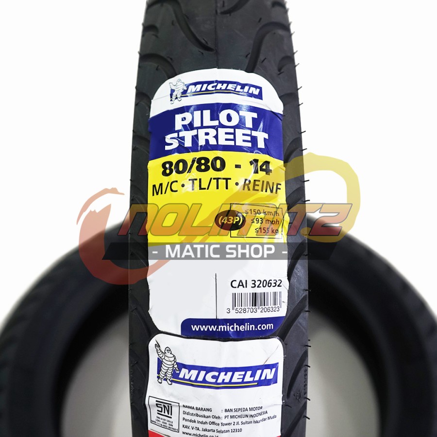 Ban Motor Tubeless Michelin Pilot Street 80/80 - 14 Vario Beat Scoopy