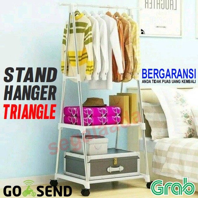 Stand Hanger Triangle Buku / Rak Pakaian / Rak Baju / gantungan baju berdiri