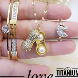 TiTanium set perhiasan wanita p639